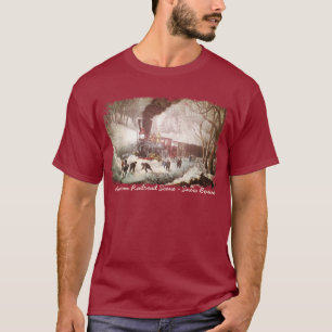 Camiseta O TShirt dos homens Snowbound do trem
