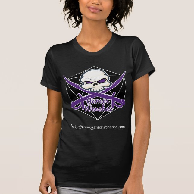 Camiseta O Tshirt preto das mulheres (Frente)
