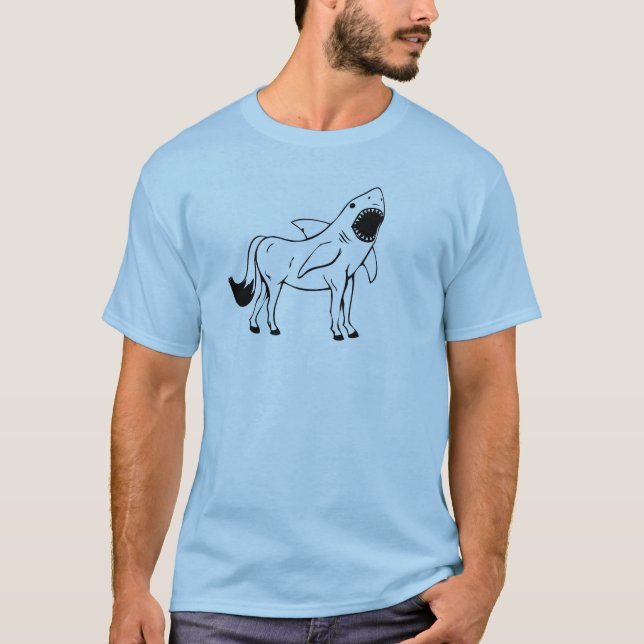 Camiseta O tubarão do cavalo (Frente)
