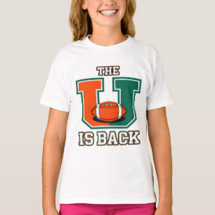 Camiseta O U Está de Volta Futebol Universitário Laranja e