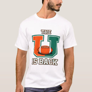 Camiseta O U Está de Volta Futebol Universitário Laranja e 