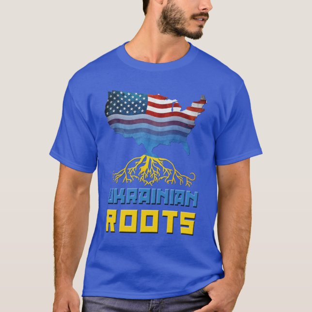 Camiseta O ucraniano americano enraíza t-shirt (Frente)