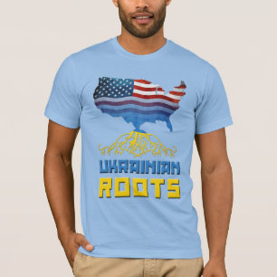 Camiseta O ucraniano americano enraíza t-shirt