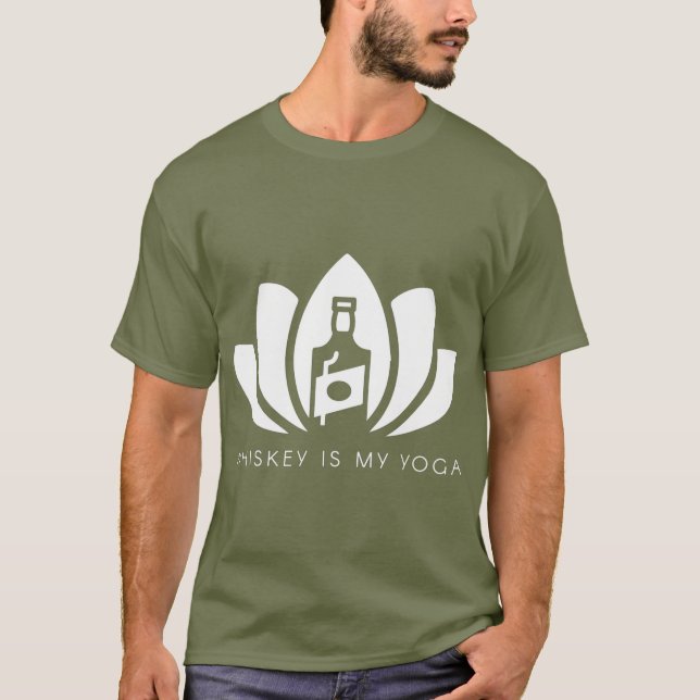 Camiseta O uísque é o meu ioga (Frente)