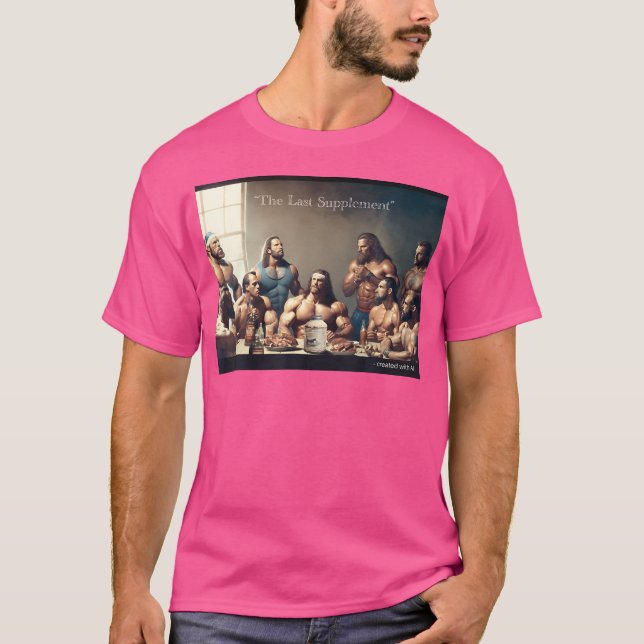 Camiseta O Último Suplemento Funny Bodybuilding Criado Com (Frente)