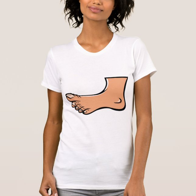 Camiseta O um t-shirt das mulheres do pé (Frente)