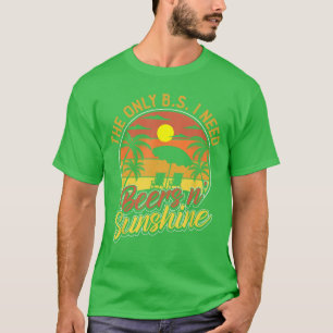 Camiseta O Único BS Que Eu Preciso É Cervejas e Sol Retro B