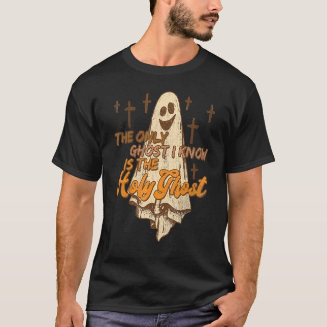 Camiseta O Único Fantasma Que Conheço É O Santo Fantasma Ha (Frente)
