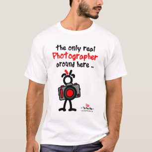Camiseta O único fotógrafo real em torno de aqui.
