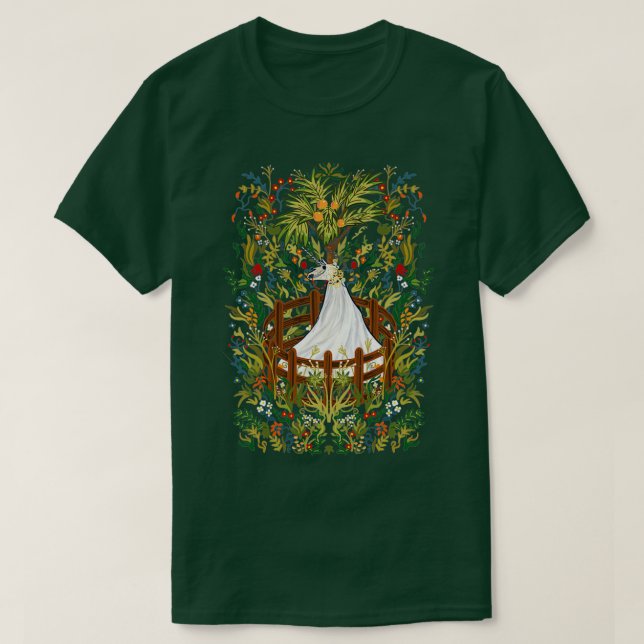 Camiseta O Unicorn Hunt mari lwyd (Frente do Design)