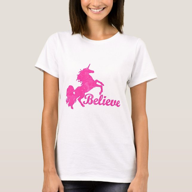 Camiseta O unicórnio, acredita (Frente)