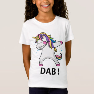 Camiseta O unicórnio de toque ligeiro bonito das meninas