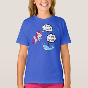 Camiseta O unicórnio do mar encontra a terra narwhal