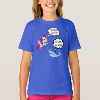 Camiseta O unicórnio do mar encontra a terra narwhal