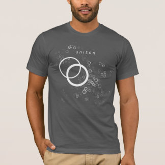 Camiseta O uníssono circunda o t-shirt (com texto)
