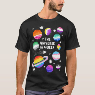 Camiseta O Universo É Queer Planetas Arco-Íris Lgbt