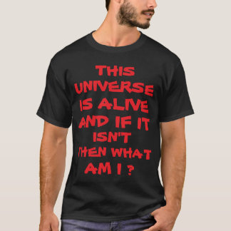 CAMISETA O UNIVERSO ESTÁ VIVO E SE NÃO ESTIVER ENTÃO O QUE