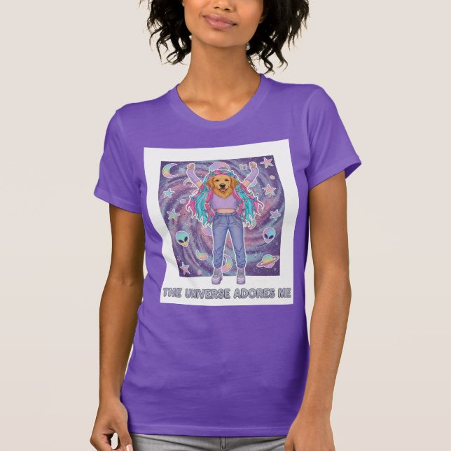 Camiseta O Universo Me Adora Cachorro (Frente)