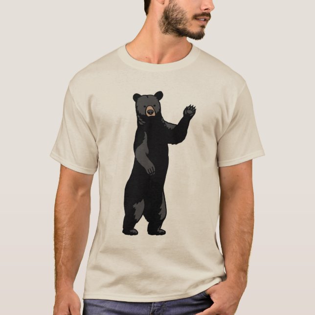 Camiseta O urso de ondulação diz olá! (Frente)
