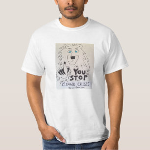 Camiseta O Urso defende a cessação do aquecimento global.