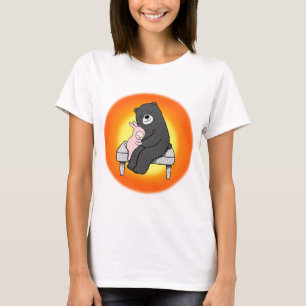Camiseta O urso e o coelho amam animais bonitos da floresta