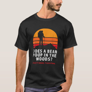 Camiseta O Urso Faz Coco na Floresta Piada Divertida Caçado