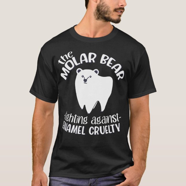 Camiseta O Urso Molar 2021, Presente Dentista Engraçado (Frente)