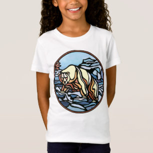 Camiseta O urso polar do t-shirt da menina tribal do urso