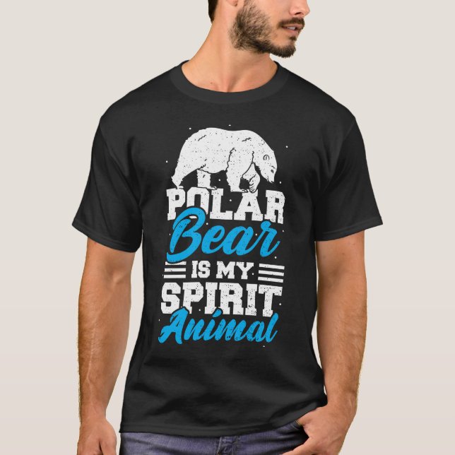 Camiseta O Urso Polar É O Meu Animal Espirituoso - O Urso (Frente)