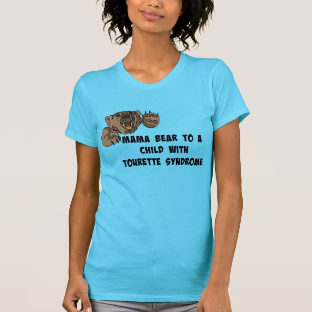 Camiseta O urso/Tourettes do Mama não é um adjetivo (Frente)