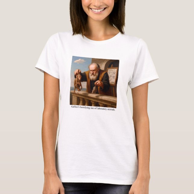 Camiseta O uso horrorizante de animais de laboratório por G (Frente)