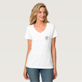 Camiseta O V das mulheres - T do pescoço