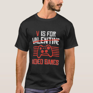 Camiseta O V É Para O Dia Dos Jogos De Vídeo Do Gamer