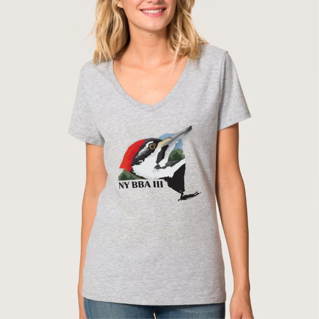 Camiseta O V-Pescoço das mulheres (Frente)