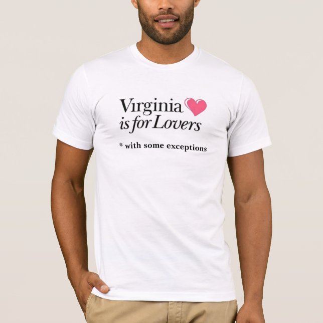 Camiseta O VA é para amantes, * com algumas exceções (Frente)