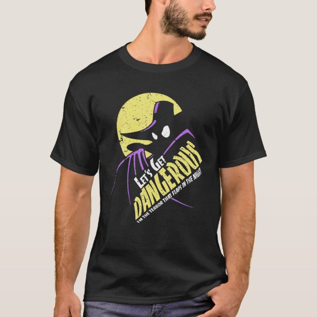 Camiseta O Vamos de Cartoons fica com o noir perigoso (Frente)