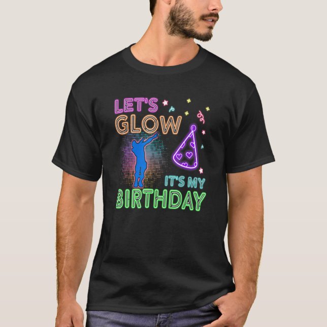 Camiseta O vamos Glow Festa O Meu Aniversário A Dabbing Kid (Frente)