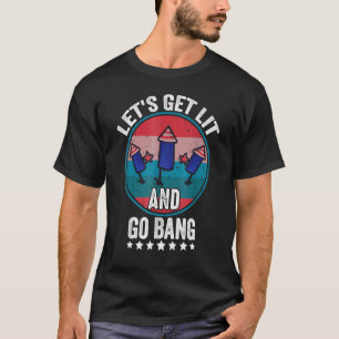 Camiseta O vamos Se Encosta E Vai Bang 4 De Julho Fogo Vint