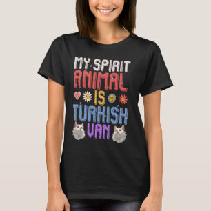 Camiseta O VÃO Turco MEU ANIMAL ESPIRITUOSO É UM Gato VAN T