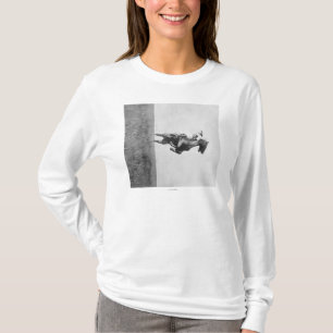 Camiseta O vaqueiro monta a ascensão do bronco em seus pé