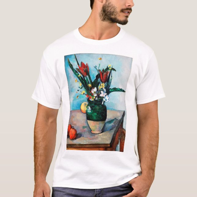 Camiseta O Vaso de Tulips, Paul Cezanne (Frente)