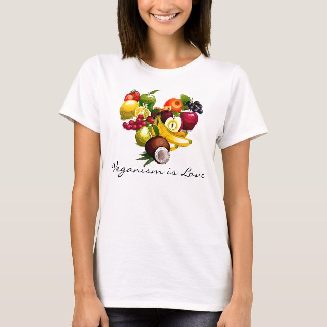 Camiseta O veganismo é amor (Frente)