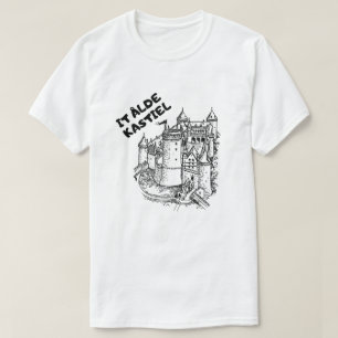 Camiseta O velho castelo em frísio - ele âlde kastiel