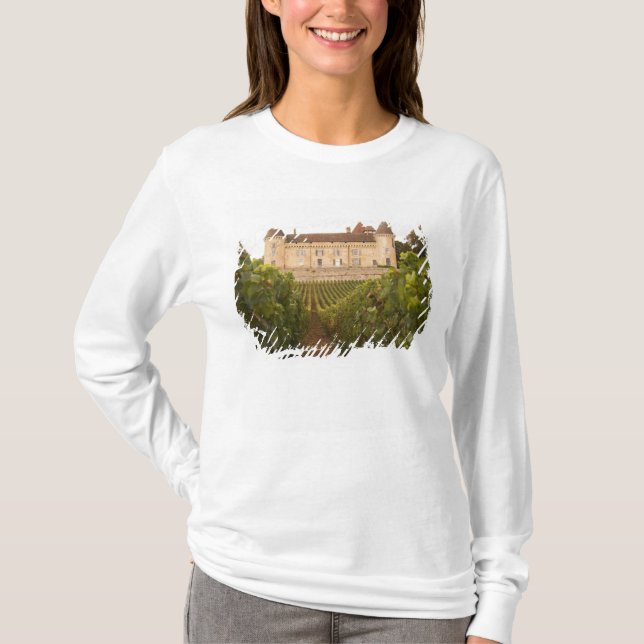 Camiseta O velho Chateau de Rully medieval do Cote (Frente)