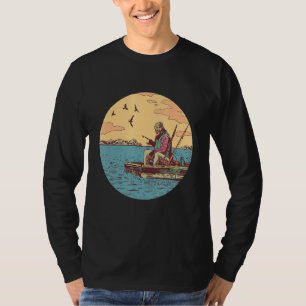 Camiseta O Velho E A Arte De Pesca Retrófica Legal Do Mar