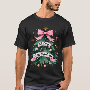 Camiseta Ó Vem, Adoremos a Ele Pijamas de Natal Mulheres G
