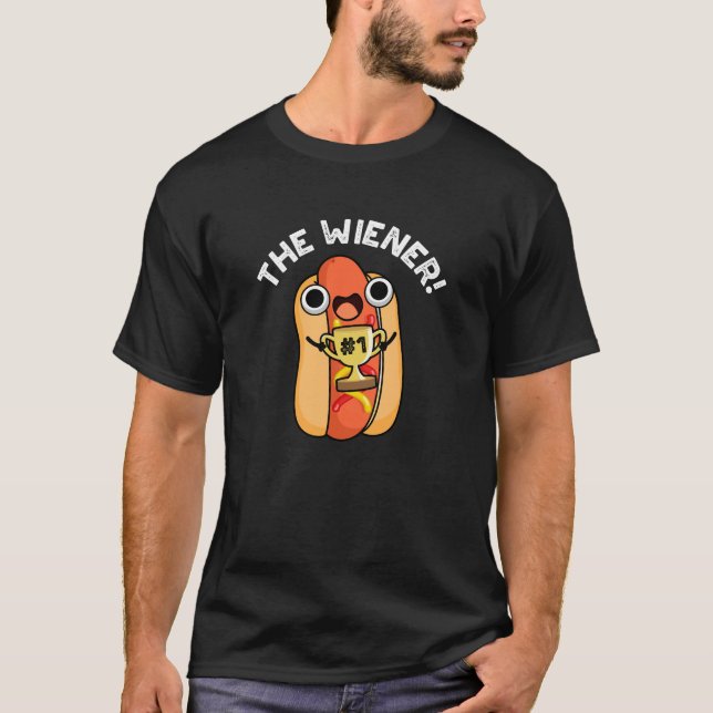 Camiseta O Vencedor Engraçado Vencedor do Cachorro Quente P (Frente)