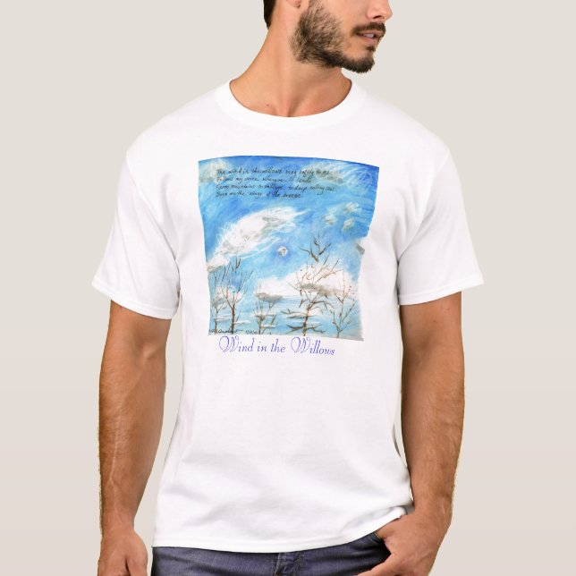 Camiseta "O vento nos salgueiros" verse na pintura (Frente)