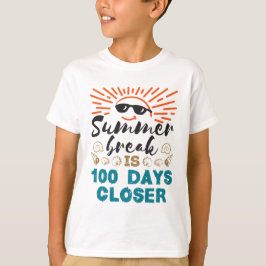 Camiseta O Verão é 100 dias mais próximo do 100º dia de esc