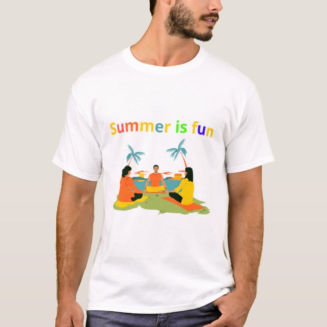 Camiseta O verão é divertido (Frente)